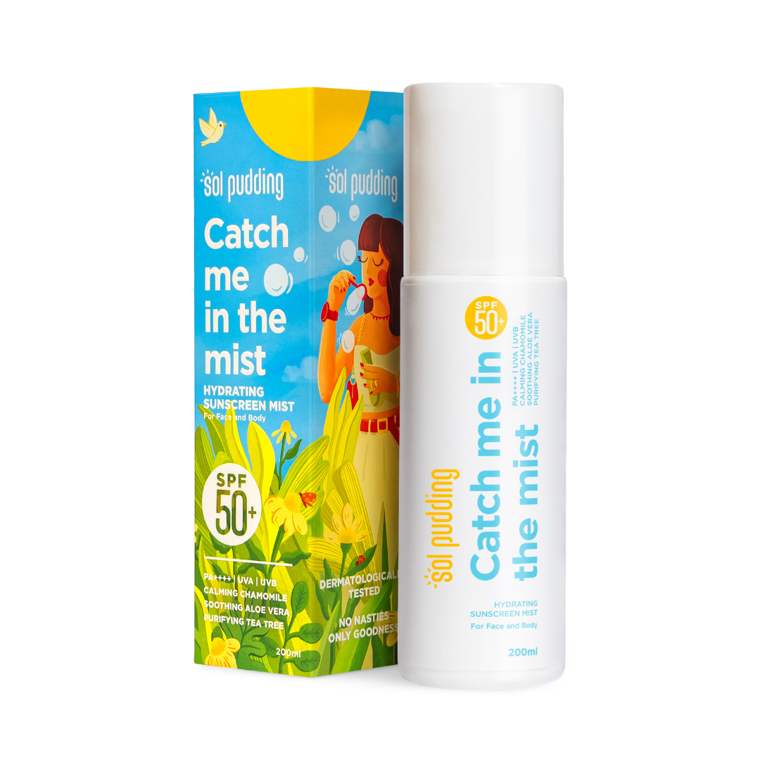 Catch Me In The Mist Liquid Sunscreen Spray | SPF 50 PA++++ | Broad Spectrum UVA & UVB | No White Cast | Fast Absorbing | Lightweight | Alcohol-Free | Paraben-Free | All Skin Types | For Women & Men
