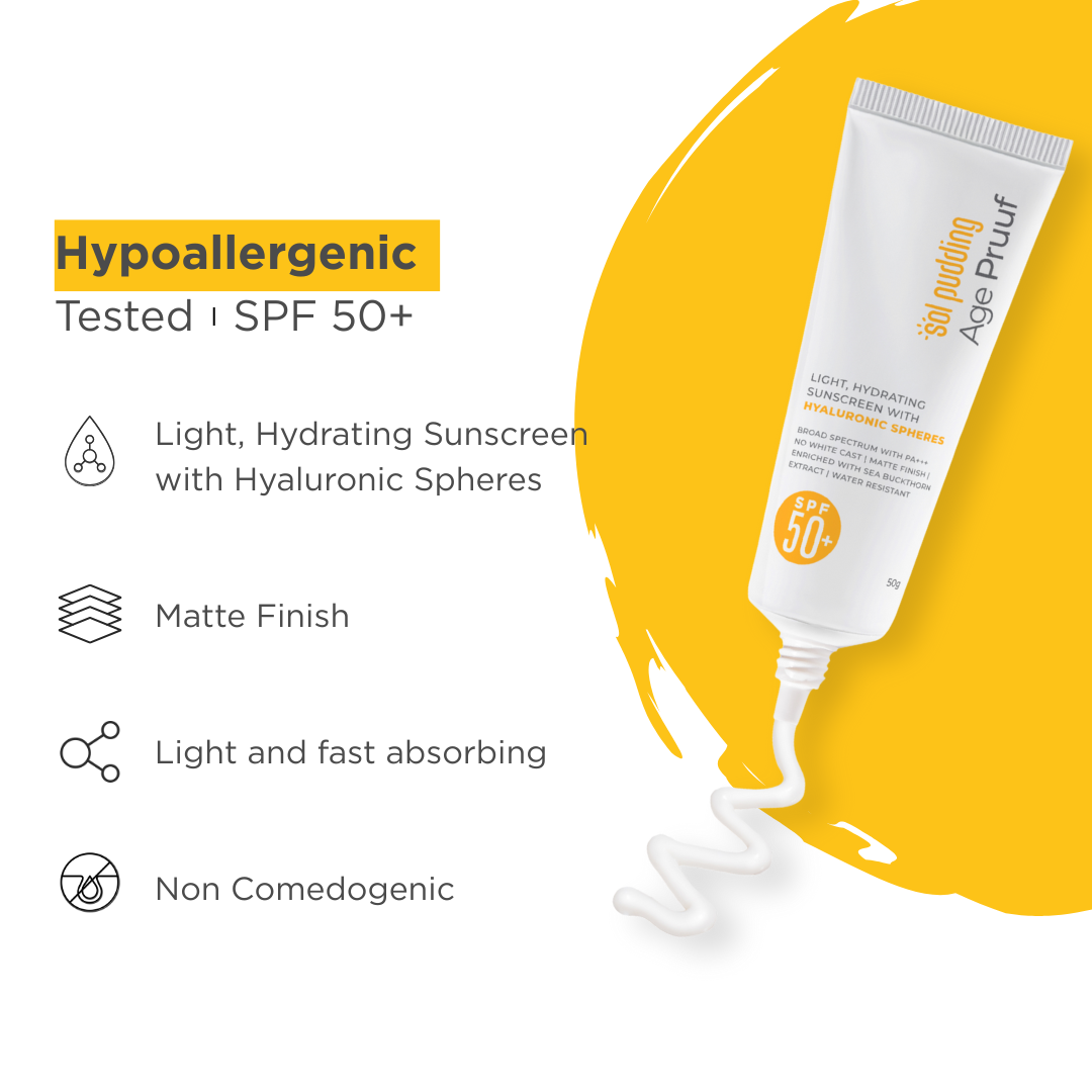 Age Pruuf: Ultra Hydrating Sunscreen SPF 55+& PA+++ A rich protective formula for dry skin