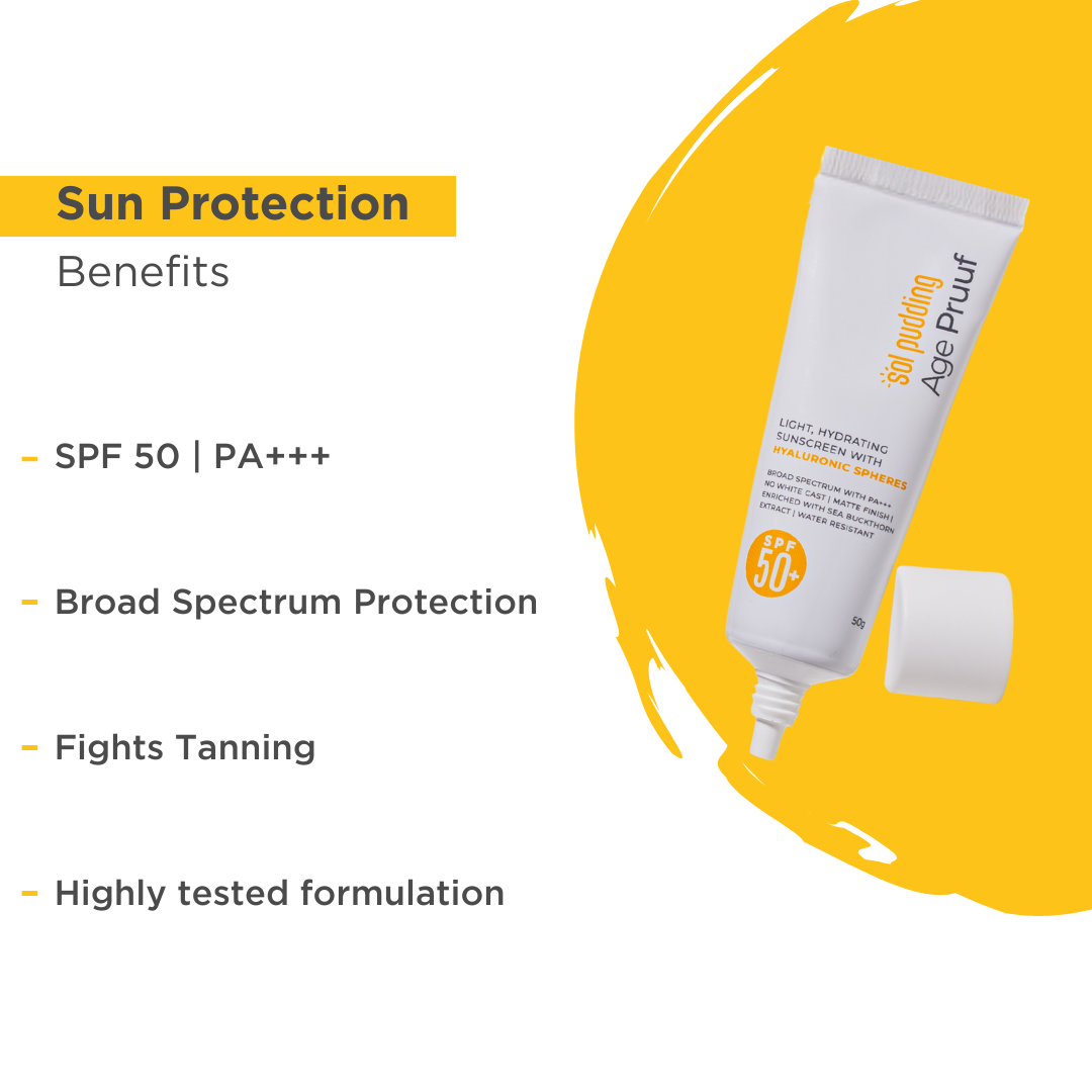 Age Pruuf: Ultra Hydrating Sunscreen SPF 55+& PA+++ A rich protective formula for dry skin