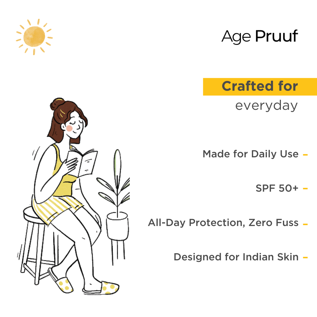 Age Pruuf: Ultra Hydrating Sunscreen SPF 55+& PA+++ A rich protective formula for dry skin