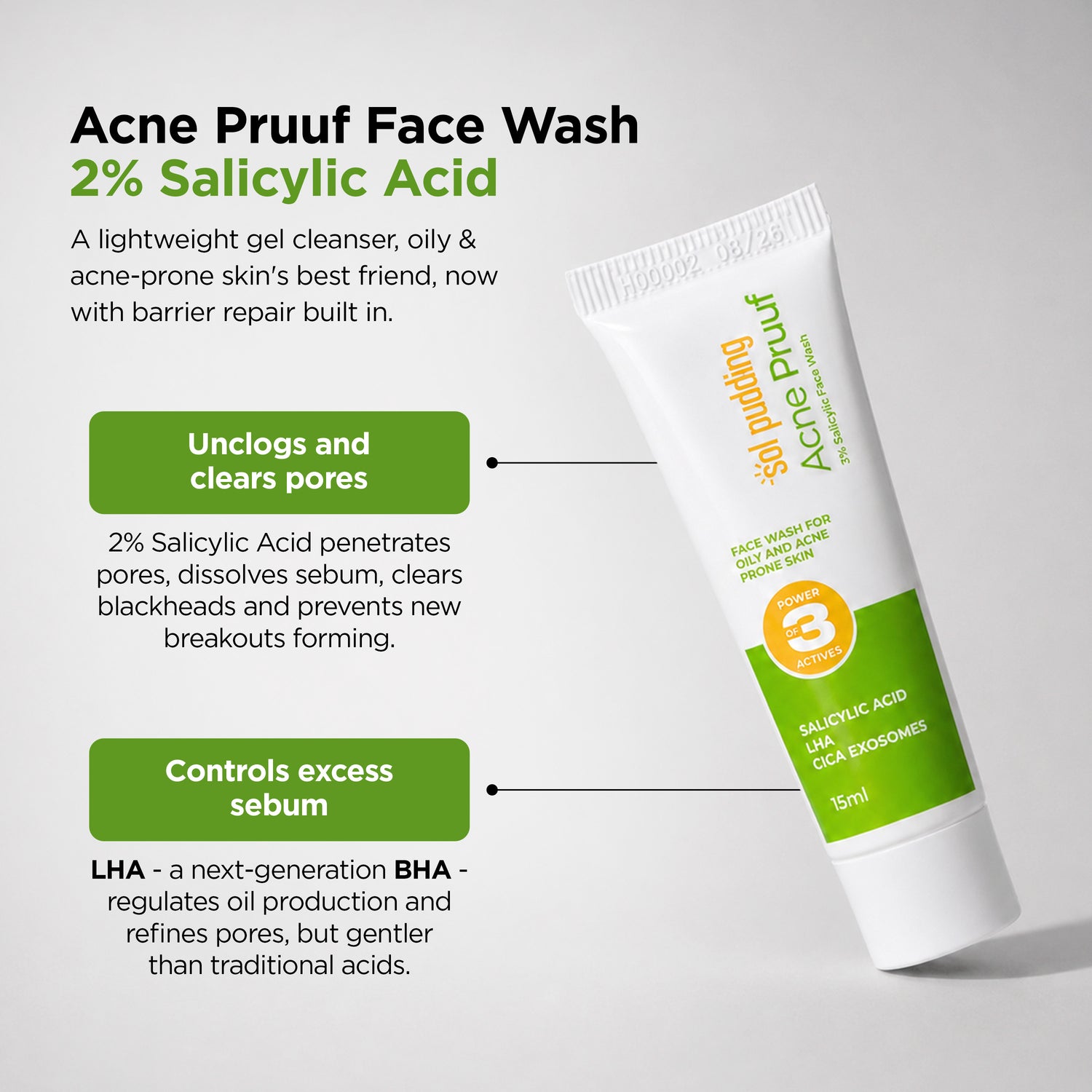 Anti-Acne Facewash - Travel Pack - 15g