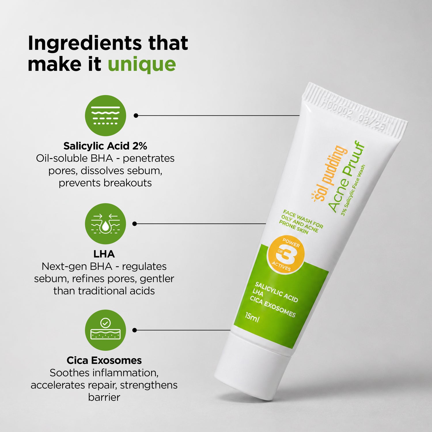Anti-Acne Facewash - Travel Pack - 15g