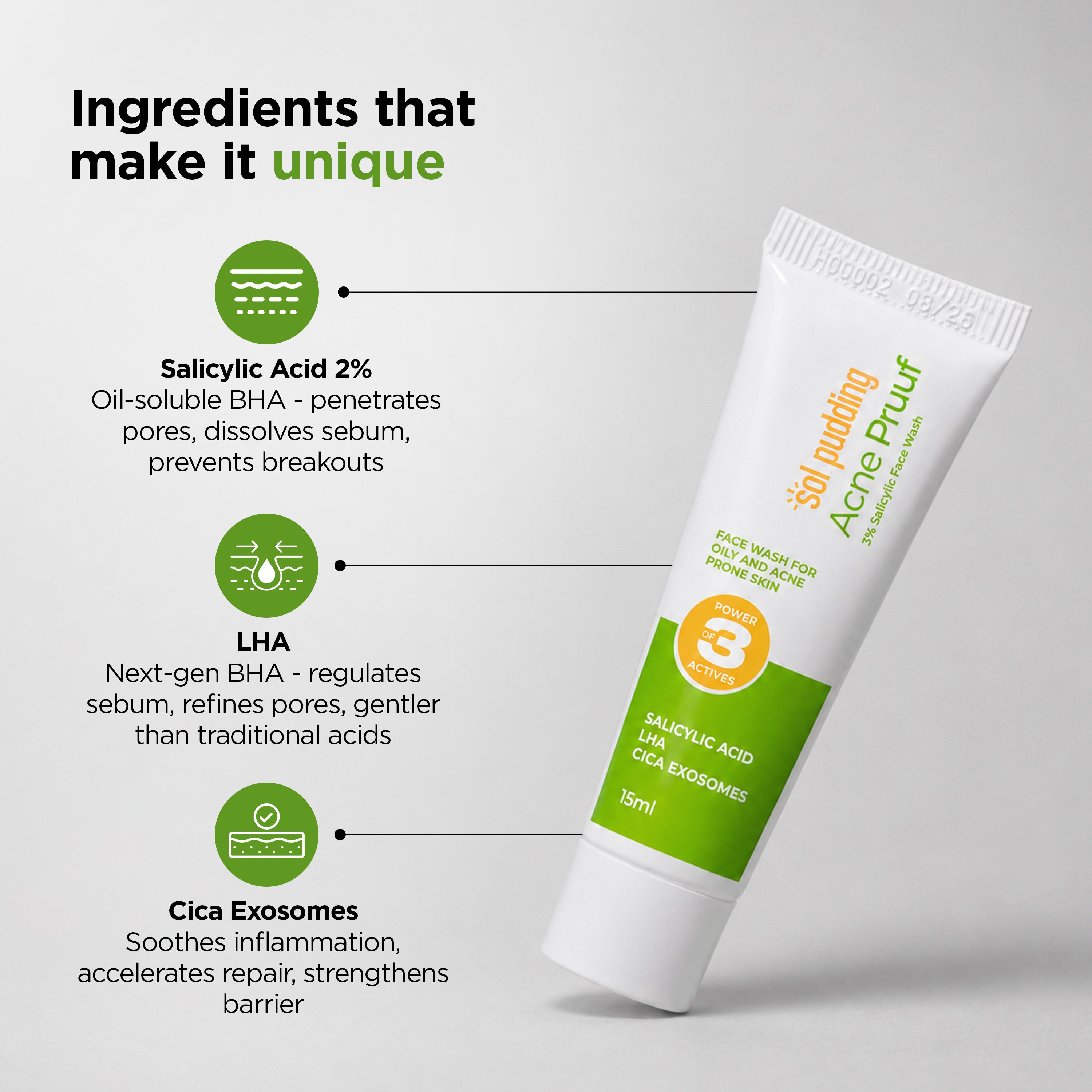 Anti-Acne Facewash - Travel Pack - 15g