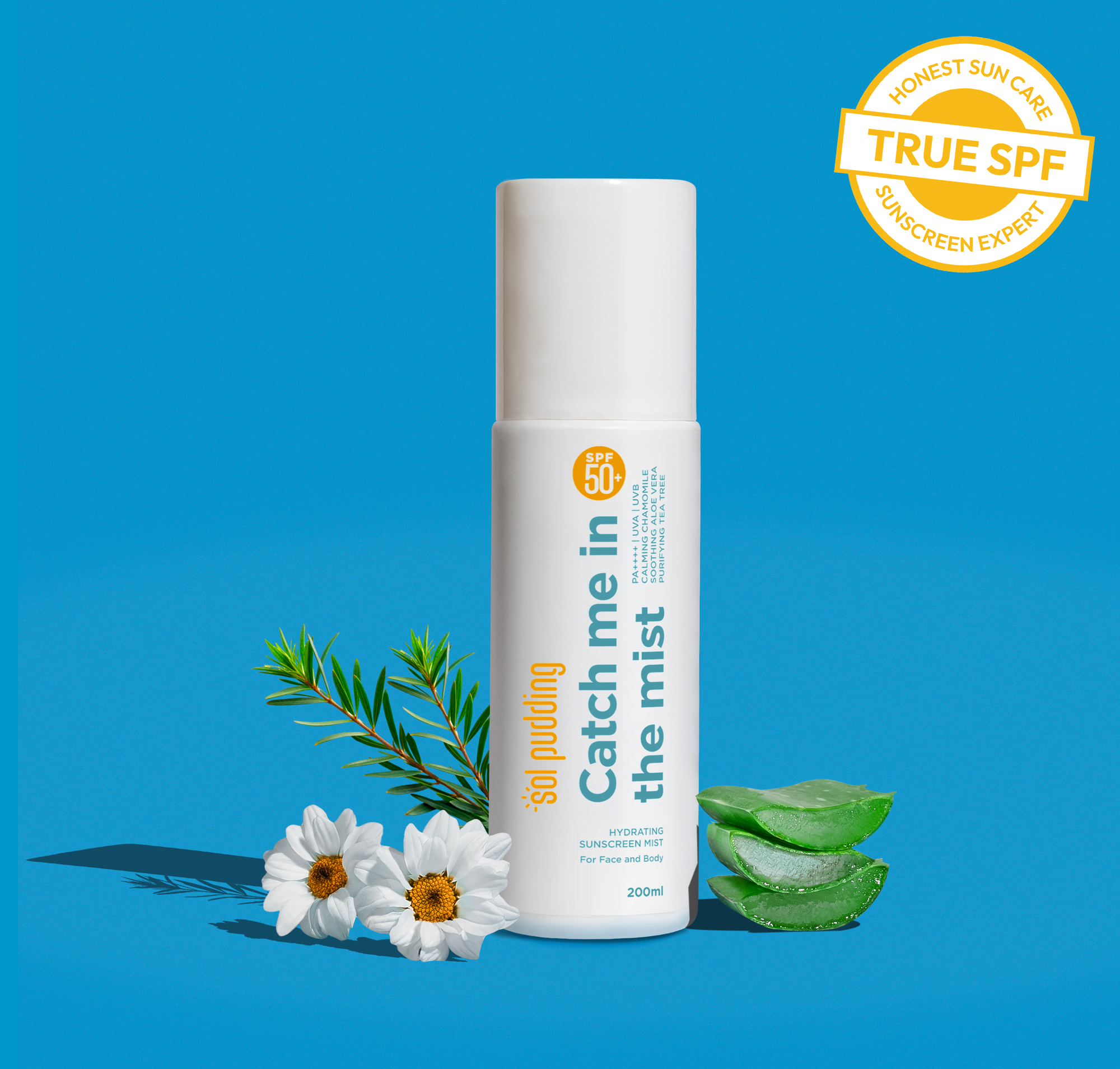 Hydrating  SPF 50+ Sun Protection Spray – No White Cast, Instant Shield.