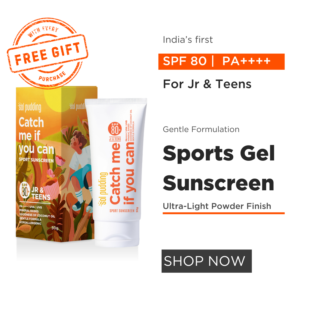 Catch Me If You Can SPF 80 PA++++ Gentle mineral sunscreen made for active kids &amp; teens | Lightweight, fast-absorbing protection that stays on during sports