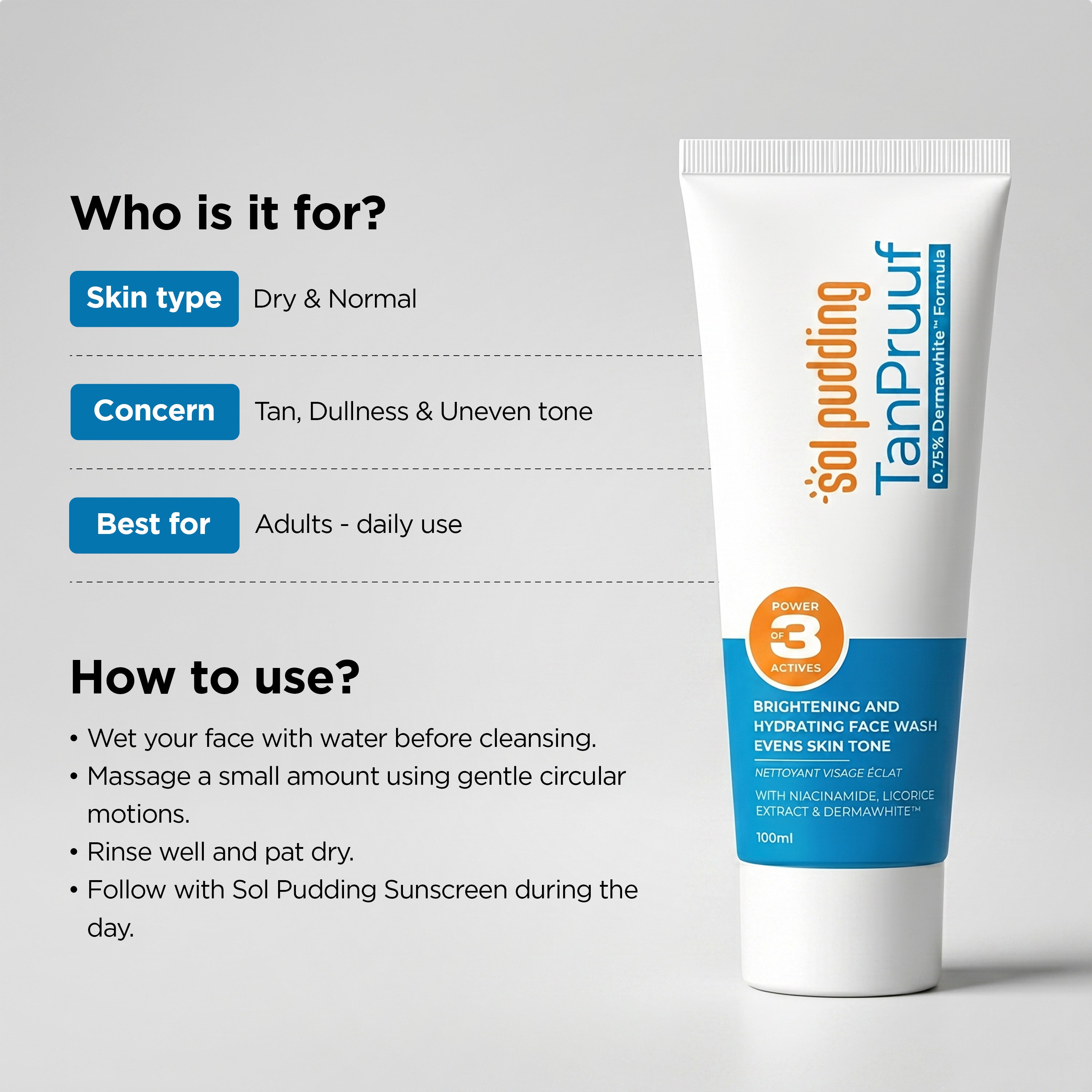 Tan Pruuf Facewash