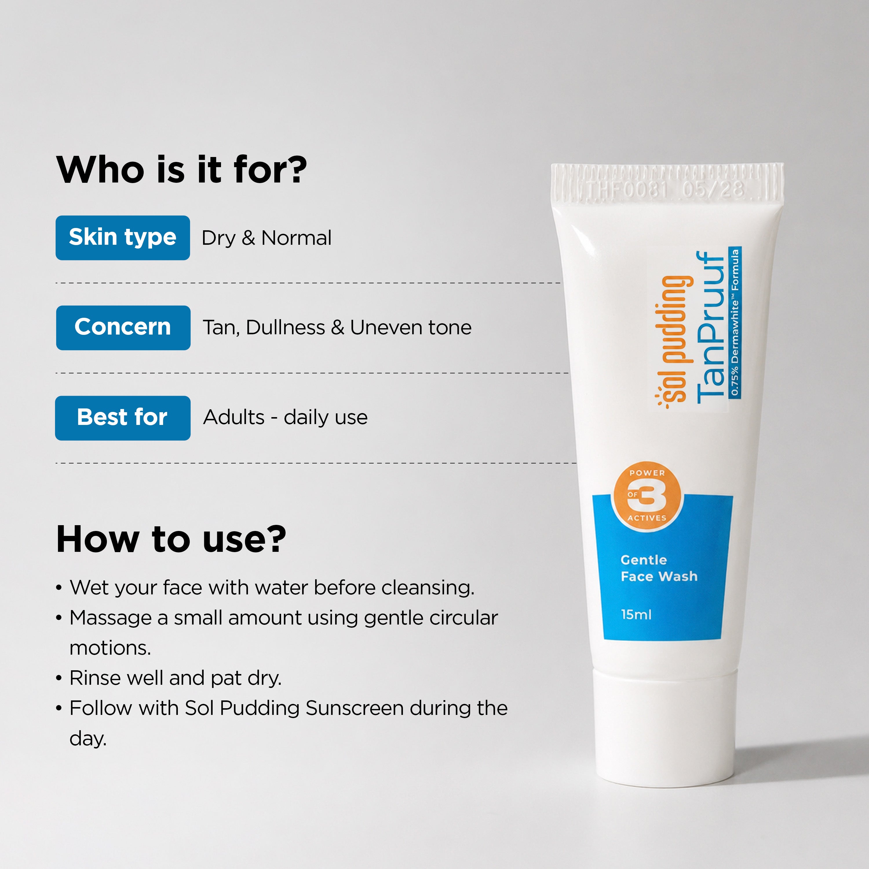 De-Tan Facewash - Travel Pack - 15g